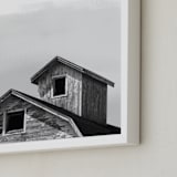 "Salvage - Barn Series 3" - Art Print in Slate Gray by Sheila Corcoran - Frame Close-up
