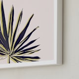 "Palm Study #1" - Art Print in blush by Cindy Lackey - Frame Close-up