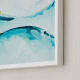 "Concord III" - Art Print in teal by Megan Kelley - Frame Close-up