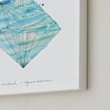 "March - Aquamarine" - Art Print in Aquamarine by Naomi Ernest - Frame Close-up