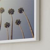 "Sunny Palm Trees" - Art Print in Seagreen by Five Sparrows - Frame Close-up