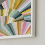"Fan Out" - Art Print in White by melanie mikecz - Frame Close-up