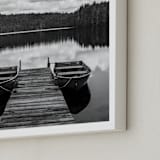 "Row Boats" - Art Print in White by Keely Norton Owendoff - Frame Close-up