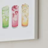 "watercolor drinks" - Art Print in Rainbow by Anne Kostecki - Frame Close-up