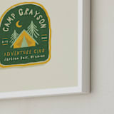 "Camp Patch" - Personalized Art Print in Ochre by Susan Zinader - Frame Close-up