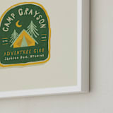 "Camp Patch" - Personalized Art Print in Ochre by Susan Zinader - Frame Close-up