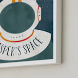 "Space to Explore" - Personalized Art Print in Galaxy by Heather Schertzer - Frame Close-up