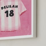 "jersey girl" - Personalized Art Print in Bubblegum by Kamala Nahas - Frame Close-up