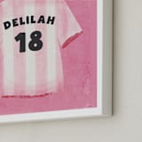 "jersey girl" - Personalized Art Print in Bubblegum by Kamala Nahas - Frame Close-up