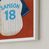 "Dinger Collection 3" - Personalized Art Print in Rust by Kamala Nahas - Frame Close-up