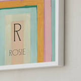 "Rainbow Twist - Custom" - Personalized Art Print in Mint by Lindsay Megahed - Frame Close-up