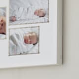 "Hand Sketched Trio" - Personalized Foil-Pressed Art Print in Gold by June Letters Studio - Frame Close-up
