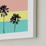 "Palm Tree Silhouette" - Art Print in sunshine by Cass Loh - Frame Close-up