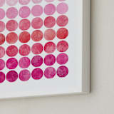 "Circles" - Art Print in Pinks by Christine Copeland - Frame Close-up