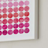 "Circles" - Art Print in Pinks by Christine Copeland - Frame Close-up