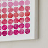 "Circles" - Art Print in Pinks by Christine Copeland - Frame Close-up