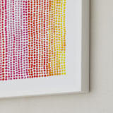"Rainbow Dots 1" - Art Print in Cherry by Kerry Doyle - Frame Close-up