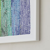 "Rainbow Dots 2" - Art Print in Sky by Kerry Doyle - Frame Close-up