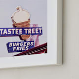 "Tastee Treet" - Art Print in tastee blue by Calais A Le Coq - Frame Close-up