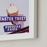 "Tastee Treet" - Art Print in tastee blue by Calais A Le Coq - Frame Close-up