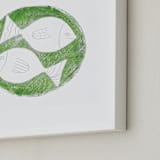 "One Fish Two Fish - 1" - Art Print in Green by cocooniu - Frame Close-up