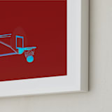 "Court Pop 1" - Art Print in Neon Game by Tania Medeiros - Frame Close-up