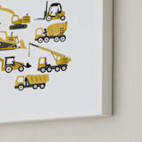 "Build" - Art Print in Pineapple by Jennifer Holbrook - Frame Close-up