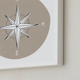 "Traveler's Compass" - Art Print in Warm Fog by Letter19Design - Frame Close-up