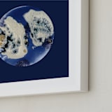 "Moon Landing" - Art Print in Navy Blue by Hi Adelaide - Frame Close-up