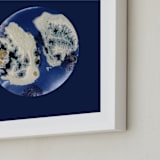 "Moon Landing" - Art Print in Navy Blue by Hi Adelaide - Frame Close-up