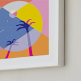 "Day & Night" - Art Print in yellow by Stop-mashina - Frame Close-up