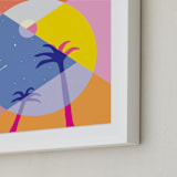 "Day & Night" - Art Print in yellow by Stop-mashina - Frame Close-up