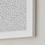 "Neurons" - Art Print in Charcoal by Katie Zimpel - Frame Close-up
