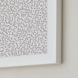 "Neurons" - Art Print in Charcoal by Katie Zimpel - Frame Close-up