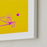 "Court Pop 3" - Art Print in Sugar Rush by Tania Medeiros - Frame Close-up