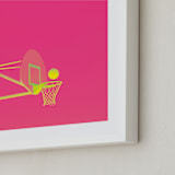 "Court Pop 2" - Art Print in Tutti Frutti by Tania Medeiros - Frame Close-up