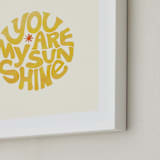 "Forever Sunshine" - Art Print in Sunflower by Carrie ONeal - Frame Close-up