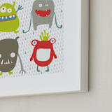 "Monster Mash" - Art Print in Mars Red by Sharon Rowan - Frame Close-up