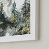 "Forest Mist" - Art Print in White by Anne Kostecki - Frame Close-up