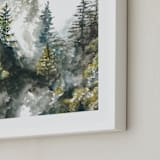 "Forest Mist" - Art Print in White by Anne Kostecki - Frame Close-up