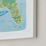 "Sunny Florida" - Art Print in Sky blue by Jennifer Wick - Frame Close-up