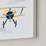 "Stacked Plane" - Art Print in Sun by Jennifer Morehead - Frame Close-up