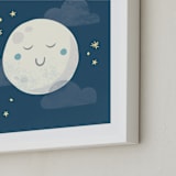"Goodnight moon" - Art Print in Night Sky by Annie Holmquist - Frame Close-up