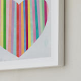 "Heart Stripes" - Art Print in Heartbeat by melanie mikecz - Frame Close-up