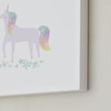 "Unicorn Magic" - Art Print in Marshmallow by Lori Wemple - Frame Close-up