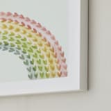 "Somewhere in the Rainbow" - Art Print in Pastel Multi-color by Tina Faselli - Frame Close-up