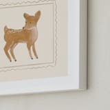 "Woodland Animal Frame - Deer" - Art Print in Cream by Creo Study - Frame Close-up