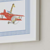 "Safari Planes 1" - Art Print in Blue by Krisztian Hollo - Frame Close-up