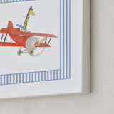 "Safari Planes 1" - Art Print in Blue by Krisztian Hollo - Frame Close-up