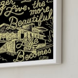 "Beauty & Frank Lloyd Wright" - Art Print in Black by Amanda Paulson - Frame Close-up